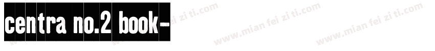 centra no.2 book字体转换